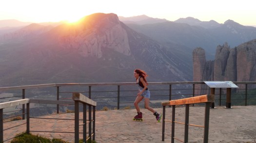Patinando en el Mirador de los buitres